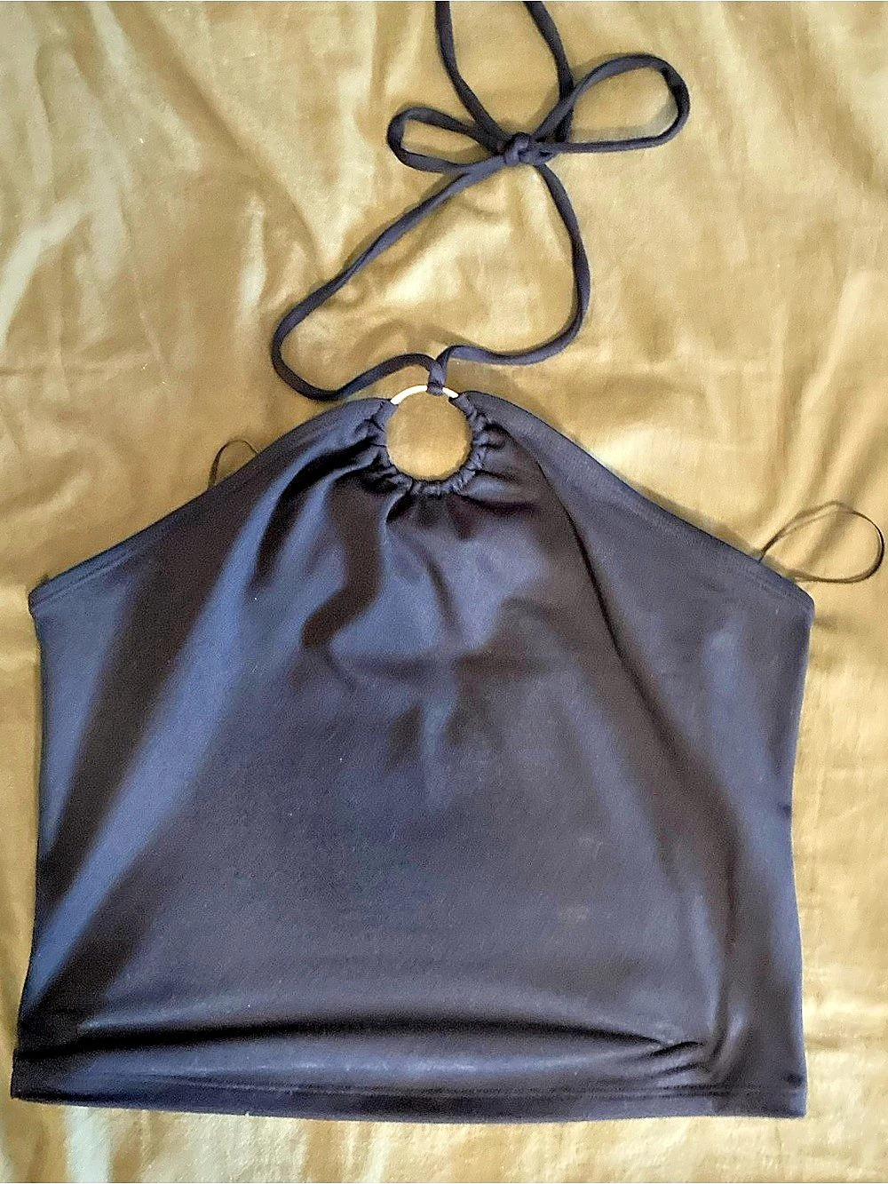Abercrombie & Fitch Black Halter Crop NWOT